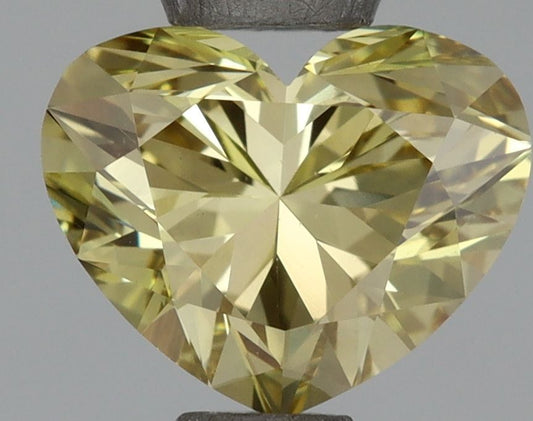 Lab-Grown Heart Diamond - 1.11 Carats, Fancy Intense Yellow Color, VS1 Clarity - Certified by IGI - Report Number: LG658492439