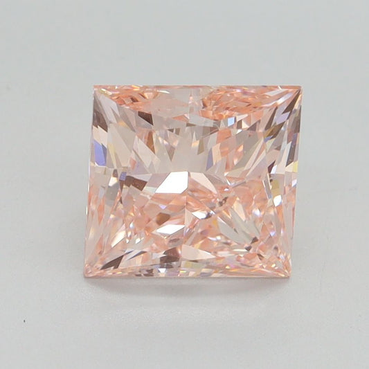 Lab-Grown Princess Diamond - 2.5 Carats, Fancy Intense Pink Color, VVS2 Clarity - Certified by IGI - Report Number: LG508117373