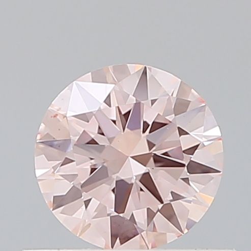 Lab-Grown Round Diamond - 0.49 Carats, Fancy Intense Pink Color, VS1 Clarity - Certified by IGI - Report Number: LG654408767
