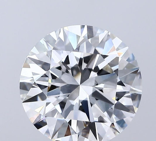 Lab-Grown Round Diamond - 4.02 Carats, E Color, VVS2 Clarity - Certified by IGI - Report Number: LG698534543