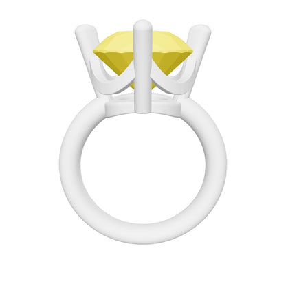 Im Labor gezüchteter Diamant-Sonderanfertigungsring aus 18 Karat Gelbgold – Größe US 4 (LDJ 1047)