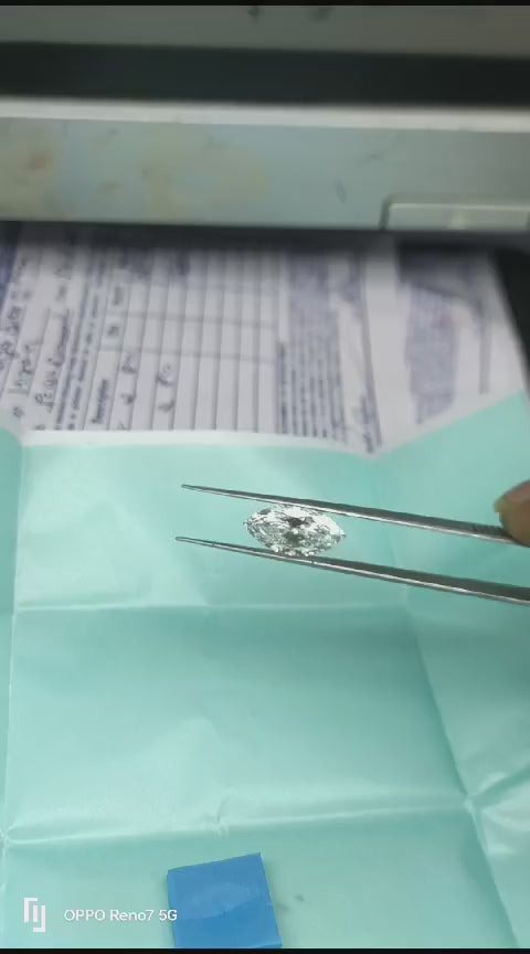 Lab-Grown Marquise Diamond - 3.51 Carats, E Color, VVS2 Clarity - Certified by IGI - Report Number: LG688510304