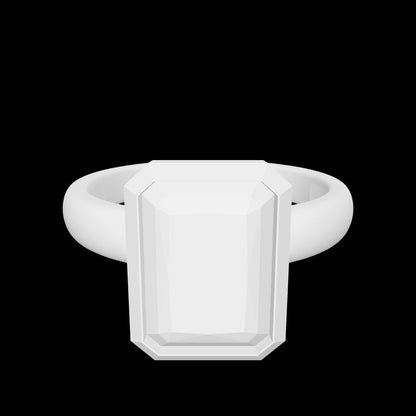 Bague diamants de laboratoire sertis clos + alliance ondulée – Or jaune 14 carats (taille 8,5)