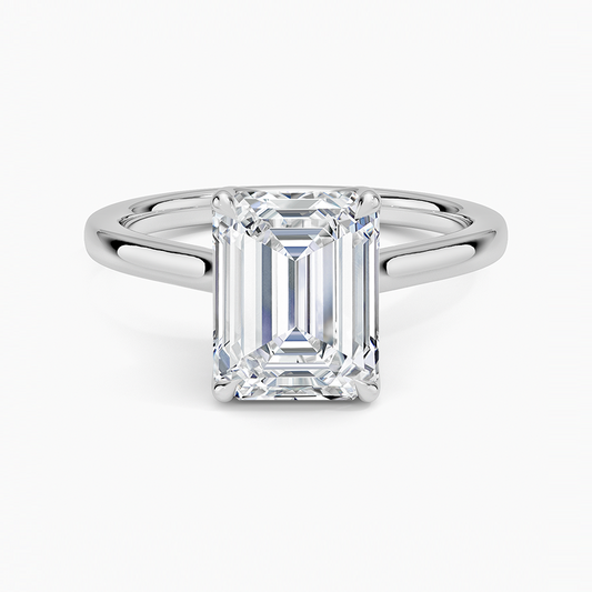Bague d'éternité pavée française en or blanc 14 carats (LD1033) (1,00 carat)