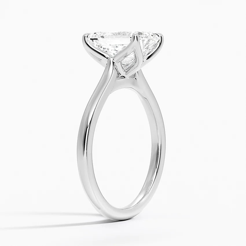 Im Labor gezüchteter französischer Pavé-Ewigkeitsring aus 14 Karat Weißgold (LD1033) (1 Karat)
