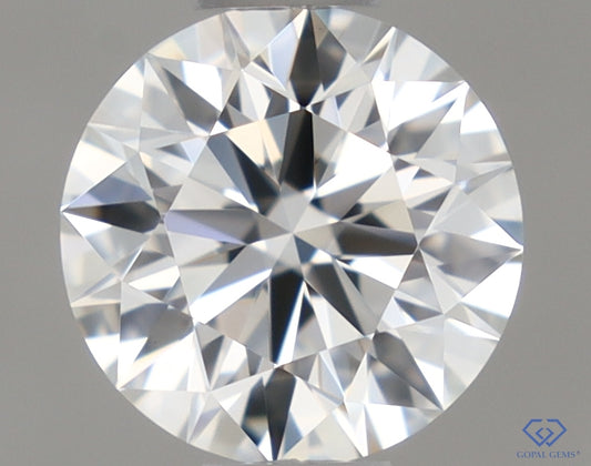 Natural Mined ROUND Diamond - 0.49 Carats, F Color, VVS2 Clarity - Timeless Beauty and Exceptional Brilliance - GIA Certified