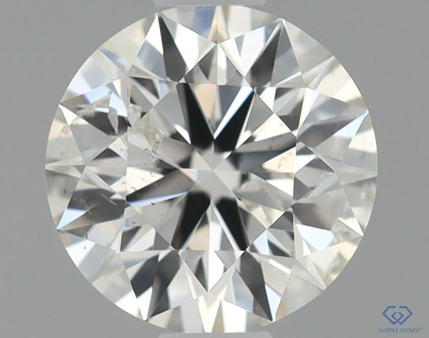 Natural Mined ROUND Diamond - 0.7 Carats, J Color, I1 Clarity - Timeless Beauty and Exceptional Brilliance - GIA Certified