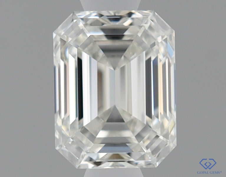 Natural Mined EMERALD Diamond - 0.7 Carats, I Color, IF Clarity - Timeless Beauty and Exceptional Brilliance - GIA Certified