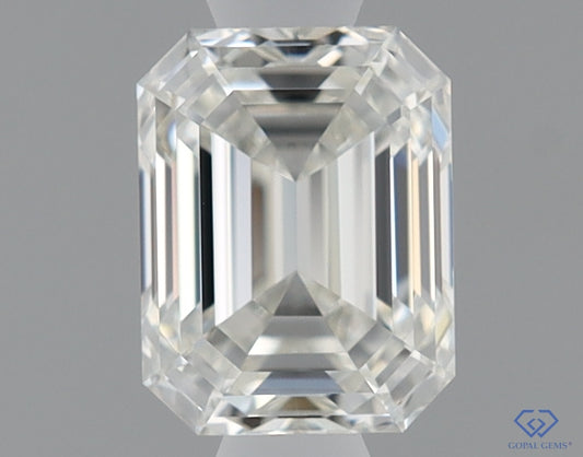 Natural Mined EMERALD Diamond - 0.7 Carats, I Color, IF Clarity - Timeless Beauty and Exceptional Brilliance - GIA Certified