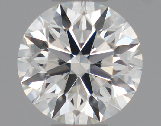 Natural Mined ROUND Diamond - 0.38 Carats, I Color, VVS2 Clarity - Timeless Beauty and Exceptional Brilliance - GIA Certified
