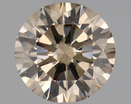 Natural Mined Round Diamond - 1.0 Carats, Fancy Brown Color, SI2 Clarity - Timeless Beauty and Exceptional Brilliance - Non-Certified