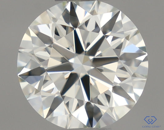 Natural Mined ROUND Diamond - 0.45 Carats, L Color, VVS2 Clarity - Timeless Beauty and Exceptional Brilliance - GIA Certified