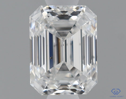 Natural Mined EMERALD Diamond - 0.7 Carats, E Color, SI1 Clarity - Timeless Beauty and Exceptional Brilliance - GIA Certified