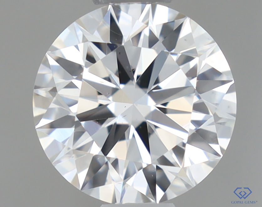 Natural Mined ROUND Diamond - 0.6 Carats, E Color, VS2 Clarity - Timeless Beauty and Exceptional Brilliance - GIA Certified