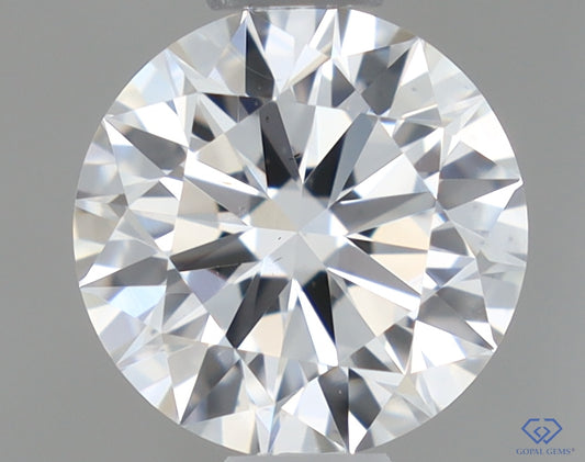 Natural Mined ROUND Diamond - 0.6 Carats, E Color, VS2 Clarity - Timeless Beauty and Exceptional Brilliance - GIA Certified