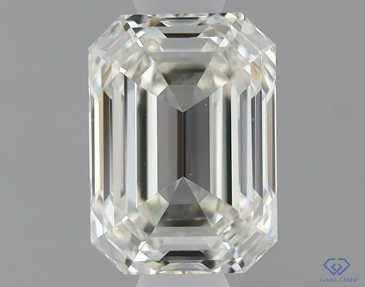 Natural Mined EMERALD Diamond - 0.72 Carats, L Color, IF Clarity - Timeless Beauty and Exceptional Brilliance - GIA Certified