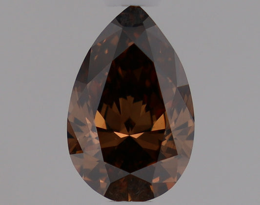 Natural Mined Pear Diamond - 0.41 Carats, Fancy Brown Color, VS1 Clarity - Timeless Beauty and Exceptional Brilliance - Non-Certified