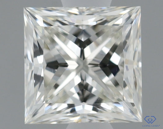 Natural Mined PRINCESS Diamond - 0.6 Carats, J Color, VVS1 Clarity - Timeless Beauty and Exceptional Brilliance - GIA Certified