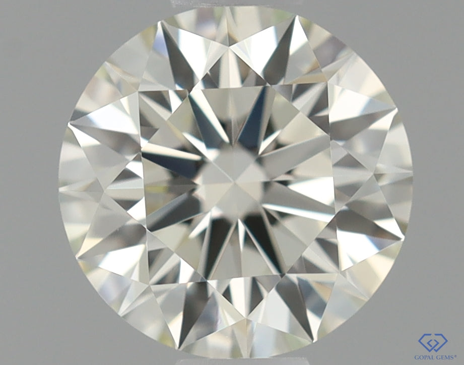Natural Mined ROUND Diamond - 0.51 Carats, N Color, VS2 Clarity - Timeless Beauty and Exceptional Brilliance - GIA Certified