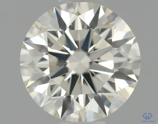 Natural Mined ROUND Diamond - 0.51 Carats, N Color, VS2 Clarity - Timeless Beauty and Exceptional Brilliance - GIA Certified