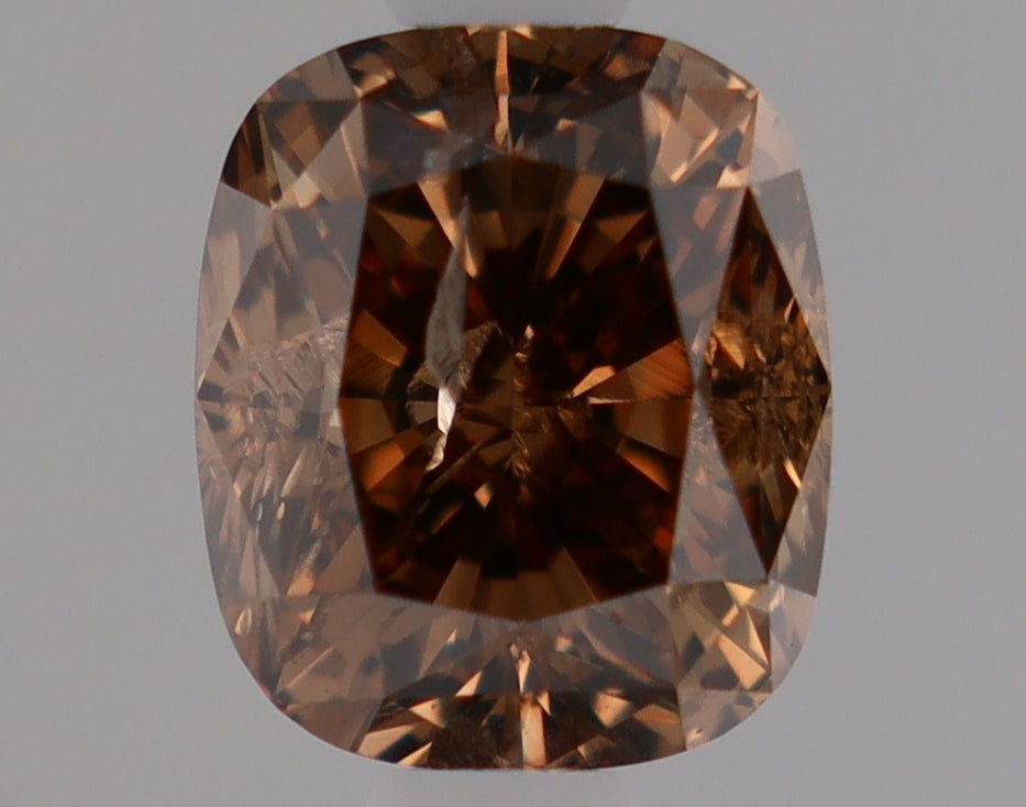 Natural Mined Cushion Diamond - 0.91 Carats, Fancy Brown Color, Si2 Clarity - Timeless Beauty and Exceptional Brilliance - Non-Certified