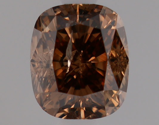Natural Mined Cushion Diamond - 0.91 Carats, Fancy Brown Color, Si2 Clarity - Timeless Beauty and Exceptional Brilliance - Non-Certified
