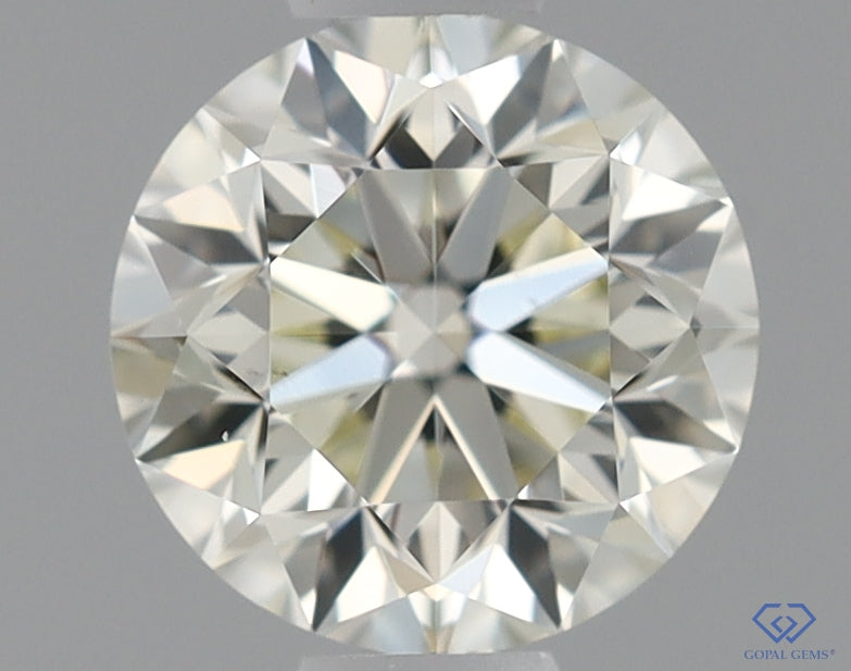 Natural Mined ROUND Diamond - 0.5 Carats, N Color, VS1 Clarity - Timeless Beauty and Exceptional Brilliance - GIA Certified