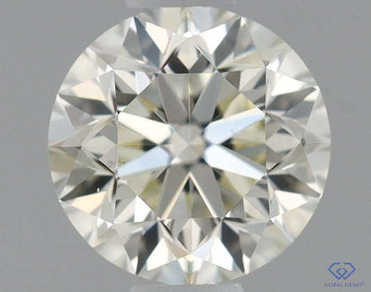 Natural Mined ROUND Diamond - 0.5 Carats, N Color, VS1 Clarity - Timeless Beauty and Exceptional Brilliance - GIA Certified