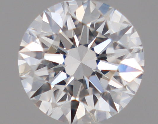 Natural Mined ROUND Diamond - 0.4 Carats, D Color, VVS2 Clarity - Timeless Beauty and Exceptional Brilliance - GIA Certified