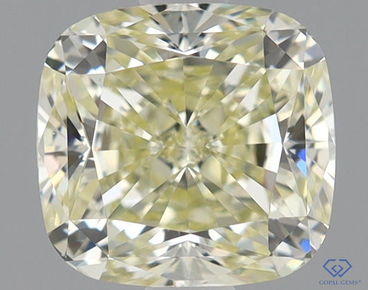 Natural Mined CUSHION Diamond - 1.32 Carats, N Color, VVS2 Clarity - Timeless Beauty and Exceptional Brilliance - IGI Certified