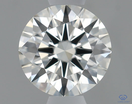 Natural Mined ROUND Diamond - 0.46 Carats, J Color, VVS1 Clarity - Timeless Beauty and Exceptional Brilliance - GIA Certified