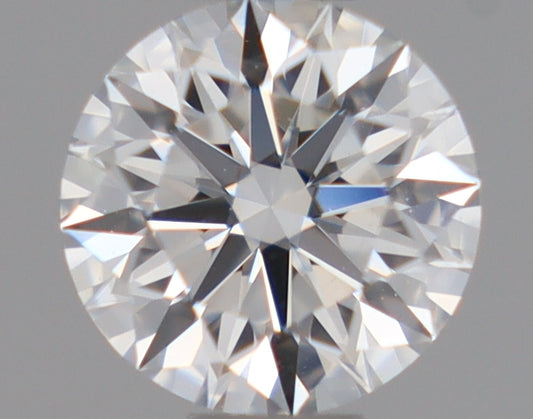 Natural Mined ROUND Diamond - 0.41 Carats, F Color, VVS2 Clarity - Timeless Beauty and Exceptional Brilliance - GIA Certified