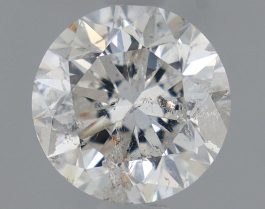 Natural Mined Round Diamond - 1.0 Carats, F Color, I2 Clarity - Timeless Beauty and Exceptional Brilliance - Non-Certified