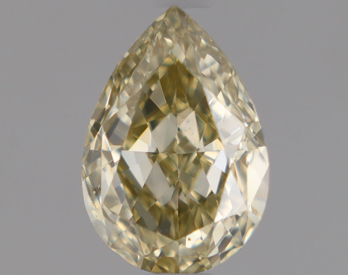 Natural Mined PEAR Diamond - 0.9 Carats, Fancy BROWNISH Yellow Color, VS1 Clarity - Timeless Beauty and Exceptional Brilliance - GIA Certified