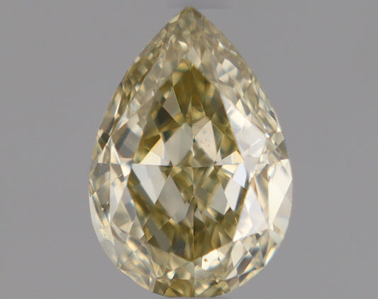 Natural Mined PEAR Diamond - 0.9 Carats, Fancy BROWNISH Yellow Color, VS1 Clarity - Timeless Beauty and Exceptional Brilliance - GIA Certified