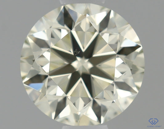 Natural Mined ROUND Diamond - 0.61 Carats, O-P Color, VS2 Clarity - Timeless Beauty and Exceptional Brilliance - GIA Certified