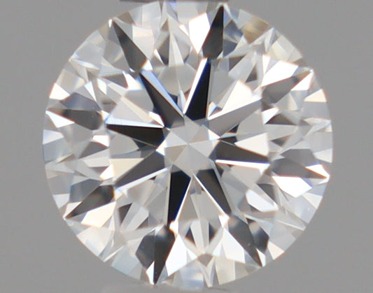 Natural Mined ROUND Diamond - 0.4 Carats, F Color, VVS2 Clarity - Timeless Beauty and Exceptional Brilliance - GIA Certified