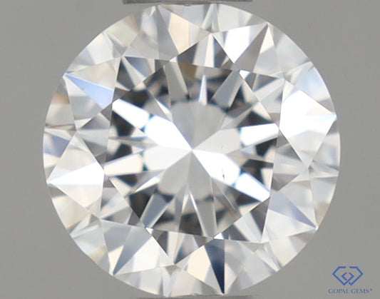 Natural Mined ROUND Diamond - 0.4 Carats, D Color, VS1 Clarity - Timeless Beauty and Exceptional Brilliance - GIA Certified