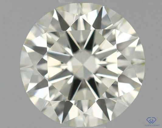 Natural Mined ROUND Diamond - 0.54 Carats, N Color, VS1 Clarity - Timeless Beauty and Exceptional Brilliance - GIA Certified