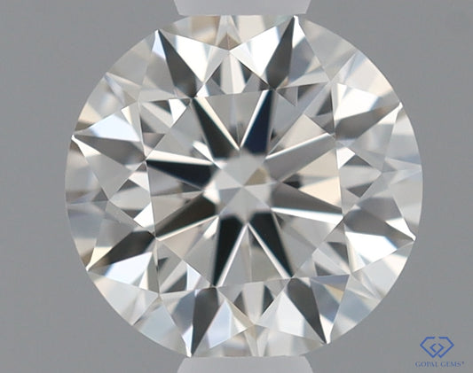 Natural Mined ROUND Diamond - 0.46 Carats, J Color, VVS1 Clarity - Timeless Beauty and Exceptional Brilliance - GIA Certified