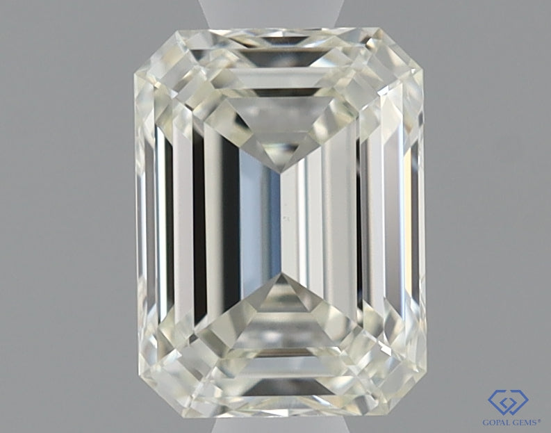 Natural Mined EMERALD Diamond - 0.71 Carats, L Color, VVS2 Clarity - Timeless Beauty and Exceptional Brilliance - GIA Certified
