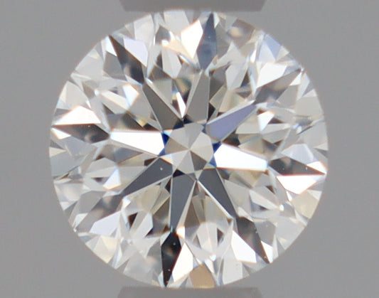 Natural Mined ROUND Diamond - 0.3 Carats, H Color, VVS2 Clarity - Timeless Beauty and Exceptional Brilliance - GIA Certified