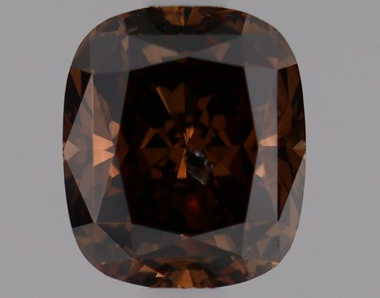 Natural Mined Cushion Diamond - 0.84 Carats, Fancy Brown Color, SI2 Clarity - Timeless Beauty and Exceptional Brilliance - Non-Certified