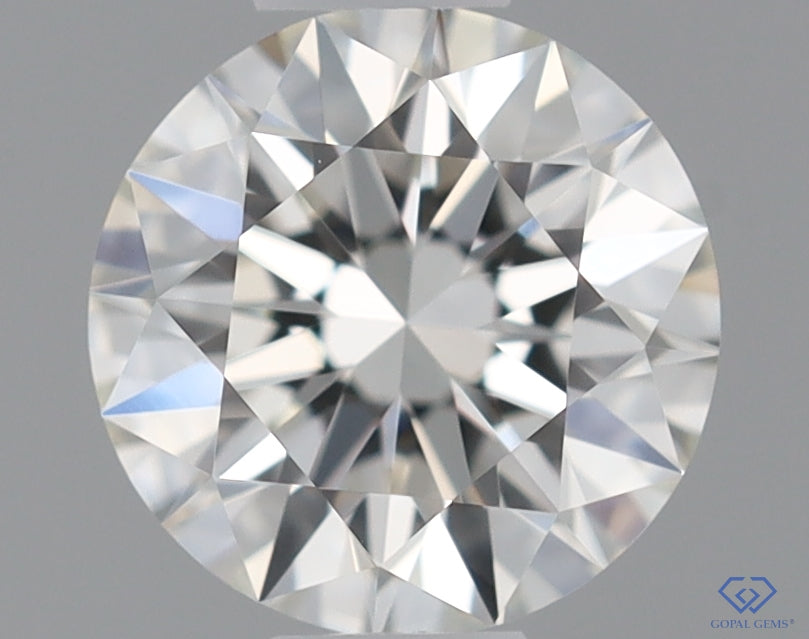 Natural Mined ROUND Diamond - 0.38 Carats, H Color, IF Clarity - Timeless Beauty and Exceptional Brilliance - GIA Certified