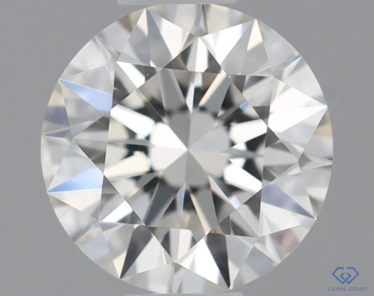 Natural Mined ROUND Diamond - 0.38 Carats, H Color, IF Clarity - Timeless Beauty and Exceptional Brilliance - GIA Certified