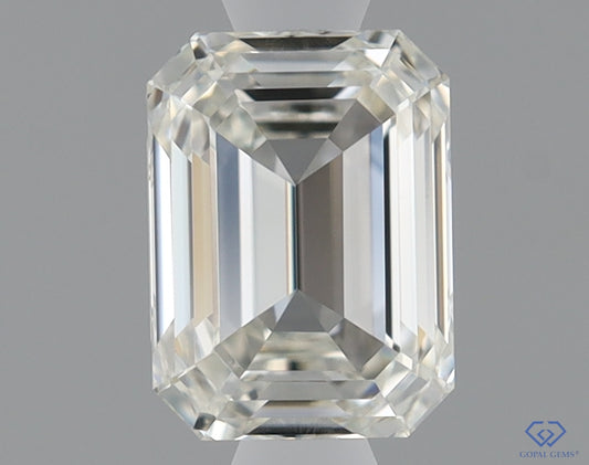 Natural Mined EMERALD Diamond - 0.79 Carats, J Color, VVS2 Clarity - Timeless Beauty and Exceptional Brilliance - GIA Certified